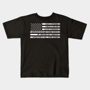 American Flag Veteran Woman I Served My Country I Love Freedom Kids T-Shirt